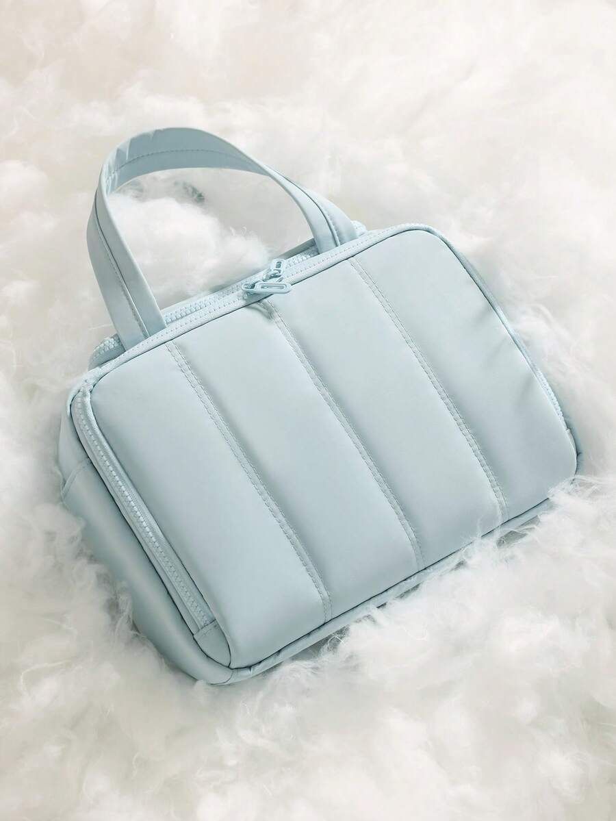 Multi-Pocket Large Capacity Fluffy Makeup Bag Multifunctional Women's, Make Up Bag, Travel Bag, Portable, Lightweight, Durable, Stylish, For Home, Aesthetic