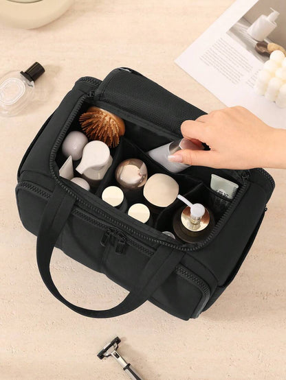Multi-Pocket Large Capacity Fluffy Makeup Bag Multifunctional Women's, Make Up Bag, Travel Bag, Portable, Lightweight, Durable, Stylish, For Home, Aesthetic