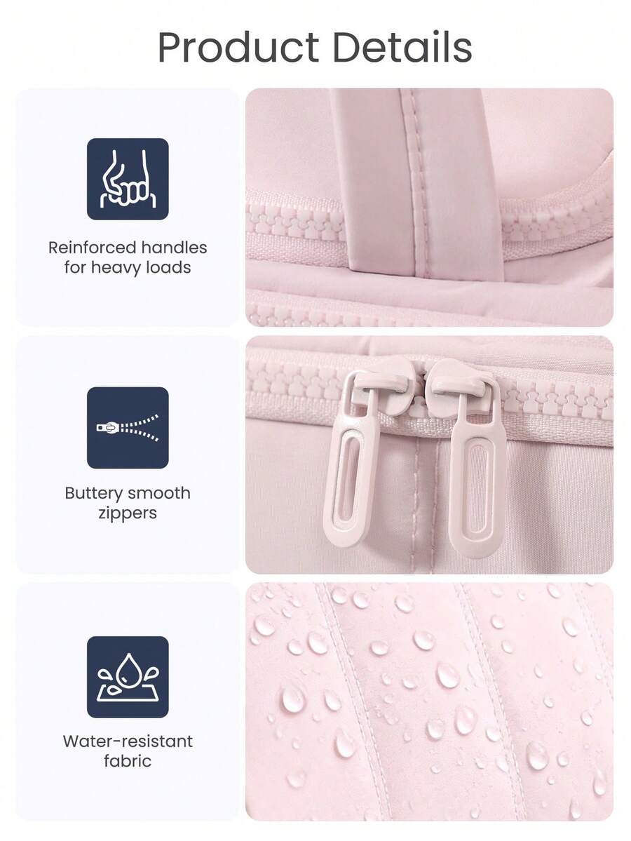 Multi-Pocket Large Capacity Fluffy Makeup Bag Multifunctional Women's, Make Up Bag, Travel Bag, Portable, Lightweight, Durable, Stylish, For Home, Aesthetic