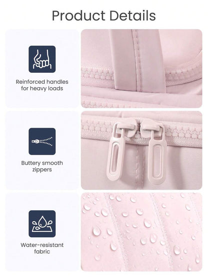 Multi-Pocket Large Capacity Fluffy Makeup Bag Multifunctional Women's, Make Up Bag, Travel Bag, Portable, Lightweight, Durable, Stylish, For Home, Aesthetic