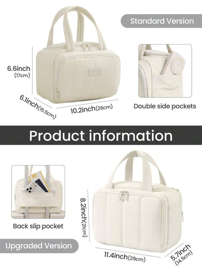 Multi-Pocket Large Capacity Fluffy Makeup Bag Multifunctional Women's, Make Up Bag, Travel Bag, Portable, Lightweight, Durable, Stylish, For Home, Aesthetic